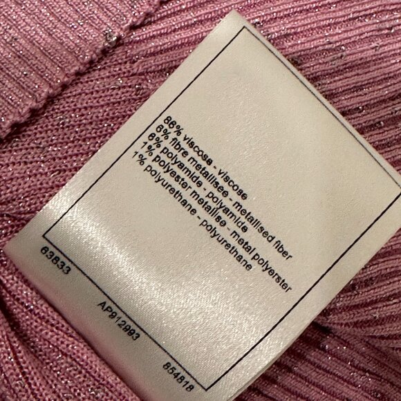 preloved chanel shimmer pink tank up SZ 40/L - Picture 5 of 7